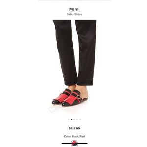 [Marni] Sabot slides mules Black and Red size 7
